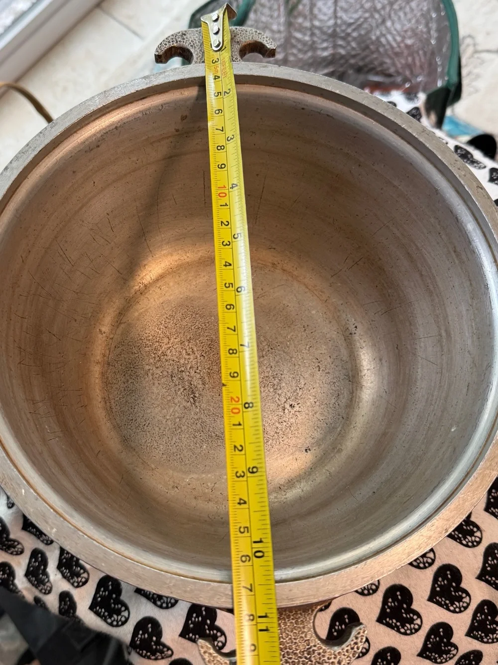 Vintage Guardian Service hammered aluminum Dutch oven pot, typically
